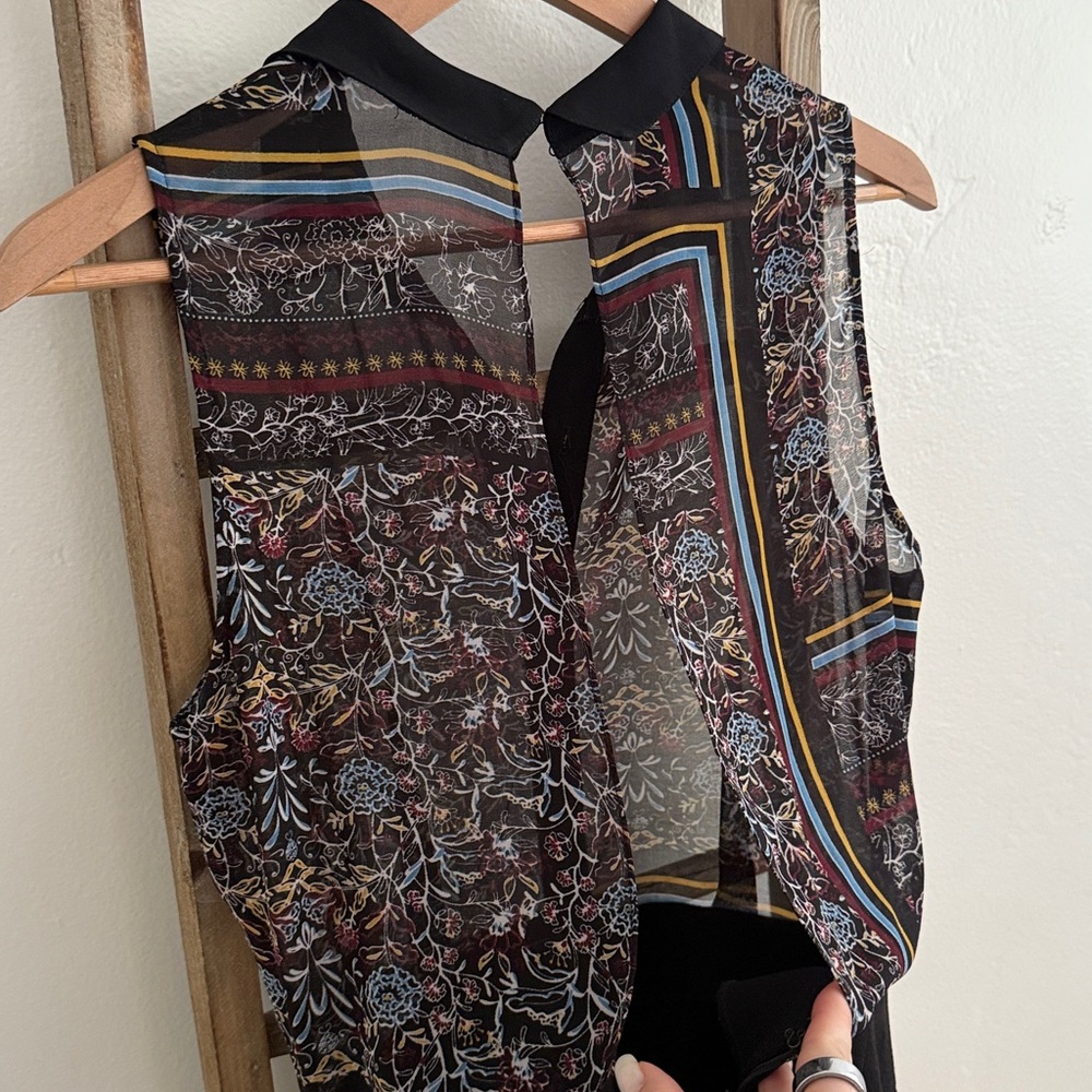 BCBGeneration Black and Multicolor Mini Rompers - Picture 7 of 8